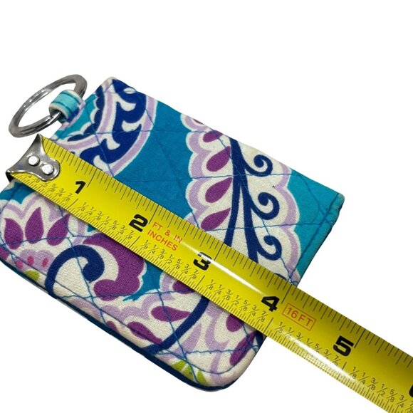 Vera Bradley Waikiki Paisley Print Quilted ID Wristlet Keychain Wallet - Picture 4 of 5